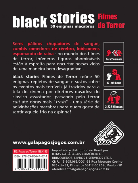 Histórias Sinistras: Filmes de Terror (pré-venda)