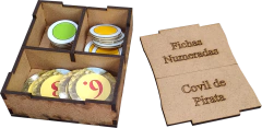 Organizador MDF para Catan: Piratas e Exploradores - Caixinha Boardgames