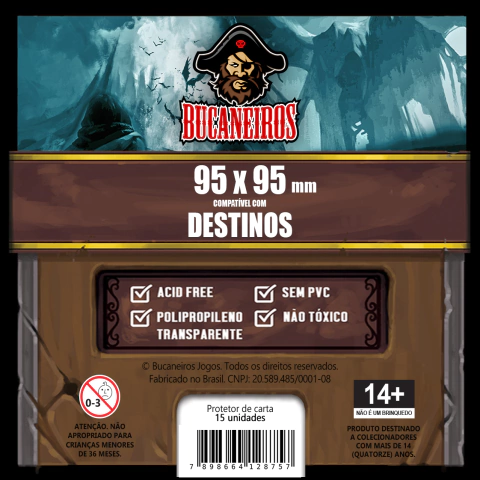 Sleeve Bucaneiros 95 x 95 mm para Destinos - 70 unidades
