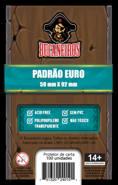 Sleeve Bucaneiros Euro 59 x 92 mm - 100 unidades - comprar online