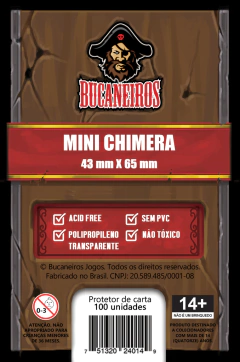 Sleeve Bucaneiros Mini Chimera 43 x 65 mm - 100 unidades