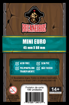 Sleeve Bucaneiros Mini Euro 45 x 68 mm - 100 unidades