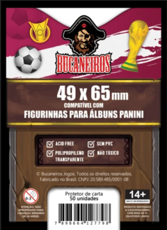 Sleeve Bucaneiros 49 x 65 mm Figurinhas Panini - 50 unidades