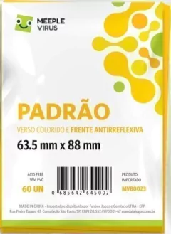 Sleeve Meeple Virus Padrão Amarelo 63,5 x 88 mm - 60 unidades na internet