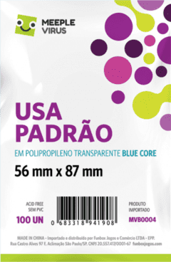 Sleeve Blue Core USA Padrão 56 x 87 mm - 100 unidades na internet
