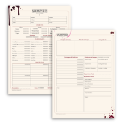 Vampiro: A Máscara - Ficha de Personagem na internet