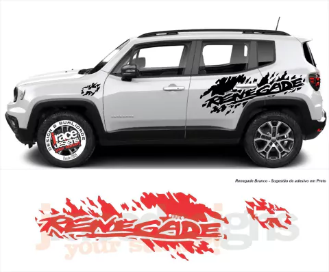 Faixa Lateral Adesivo Jeep Renegade Destroy