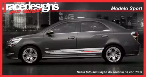 Faixa Lateral Adesivo GM Cobalt - Mod. Sport