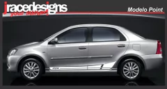 KIt Adesivo Faixa Lateral Toyota Etios Point - comprar online