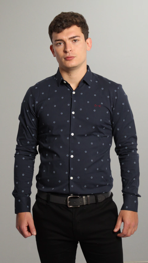 CAMISA SLIM FIT ESTAMPADA 60/1 (CAS002D241)