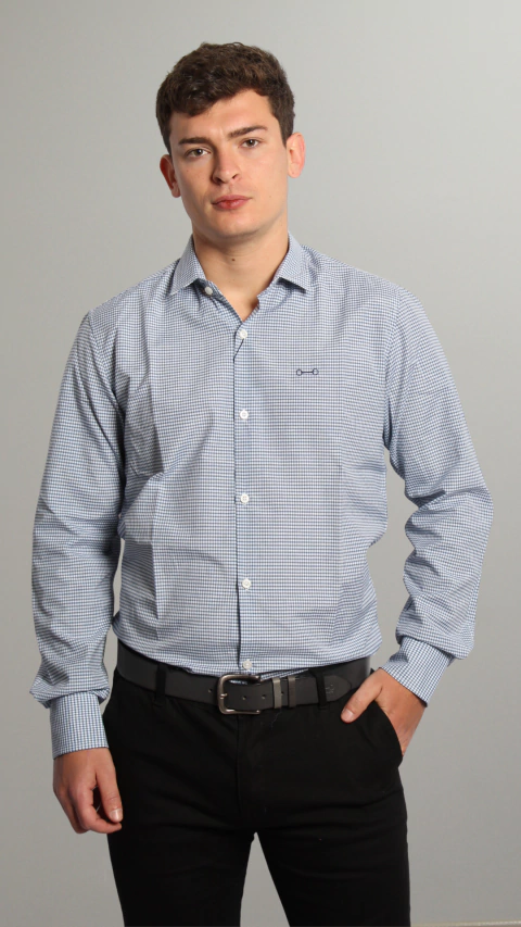 CAMISA SLIM FIT CUADRILLE 70/30 (CAS004A243)