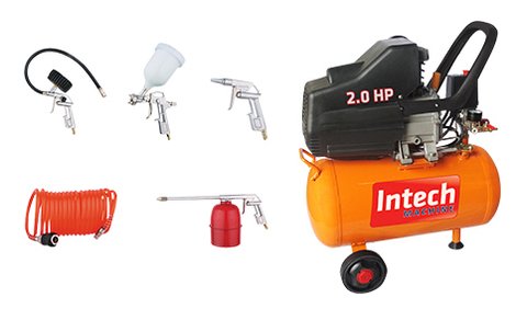 INTECH MACHINE CE325PLUS COMPRESSOR 25L 2HP C/KIT