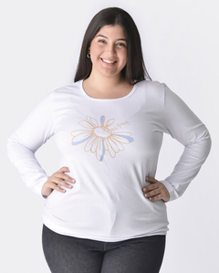 remera de algodon manga larga mujer