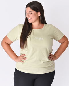 remera de algodon manga corta mujer
