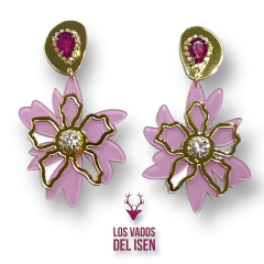 aros Ellie lila y dorado - comprar online