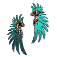 Par de aros Bird verde