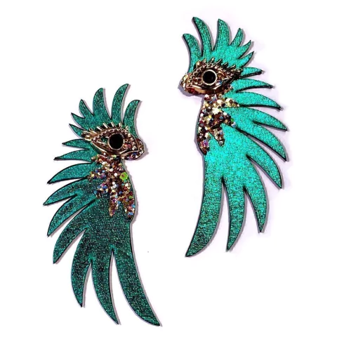 Par de aros Bird verde