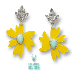 par de Aros Buki amarillo y aqua
