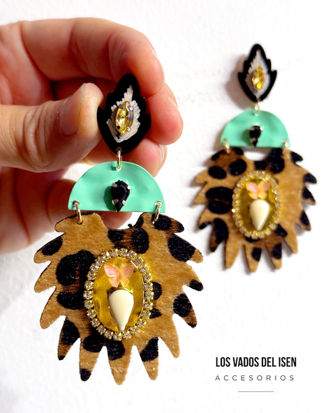 aros Gael animal print - comprar online
