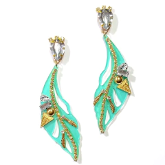 Par de aros Cádiz aqua - comprar online