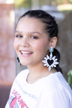 Aros Lupita Donna plata y negro - Los Vados del Isen