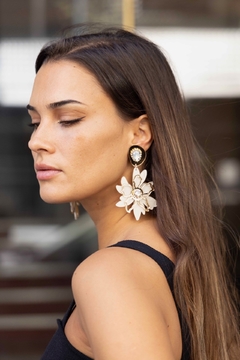 aros Ellie crudo y dorado - tienda online