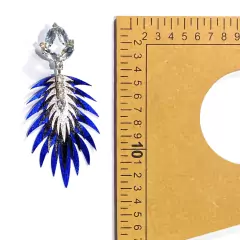 par de aros Merlo azul, negro y plata - Los Vados del Isen