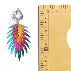 par de aros Merlo verde, fucsia, naranja - comprar online