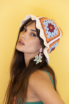 aros Malim white verde amarillo y rosa