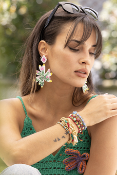 aros Malim white verde amarillo y rosa - comprar online