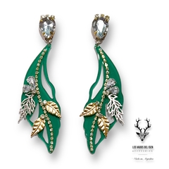 par de aros Cadiz verde - comprar online