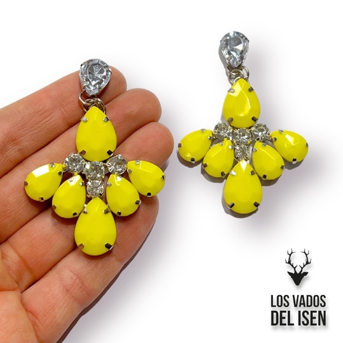 Par de aros Olivia amarillo