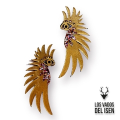 Par de aros Bird oro - comprar online