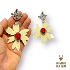 par de Aros Buki crudo y rojo - comprar online