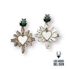 aros Lupita peltre y blanco - comprar online