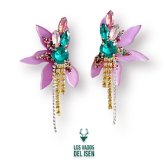 Par de aros semi buki fiesta lila - comprar online