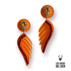 aros Murcia middy strass naranja y fucsia - comprar online