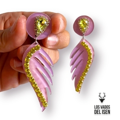 aros Murcia middy strass lila y amarillo - comprar online