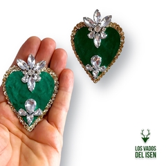 Par de aros Amorupo verde - comprar online
