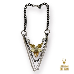 Collar Chapelco beige, crudo y caramelo