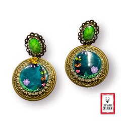 Par de aros Emma turqueza - comprar online