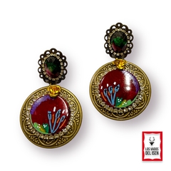 Par de aros Emma bordo - comprar online