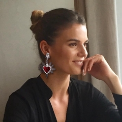 aros Lupita plomo con rojo en internet