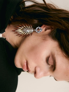 par de aros Merlo cobre, dorado y plata - tienda online