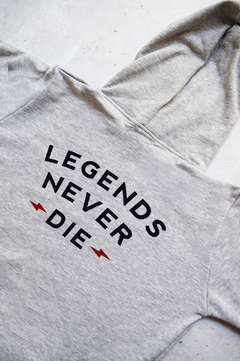 BUZO HOODIE - LEGENDS - GRIS MELANGE - Borna -  Diseño con Propósito - Envíos a Todo el País