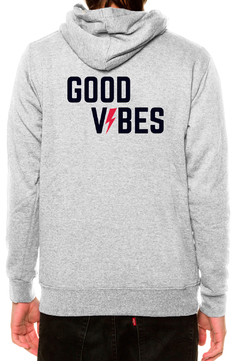 Imagen de BUZO HOODIE - GOOD VIBES - GRIS MELANGE