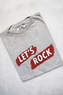 REMERA - LET'S ROCK - GRIS - comprar online