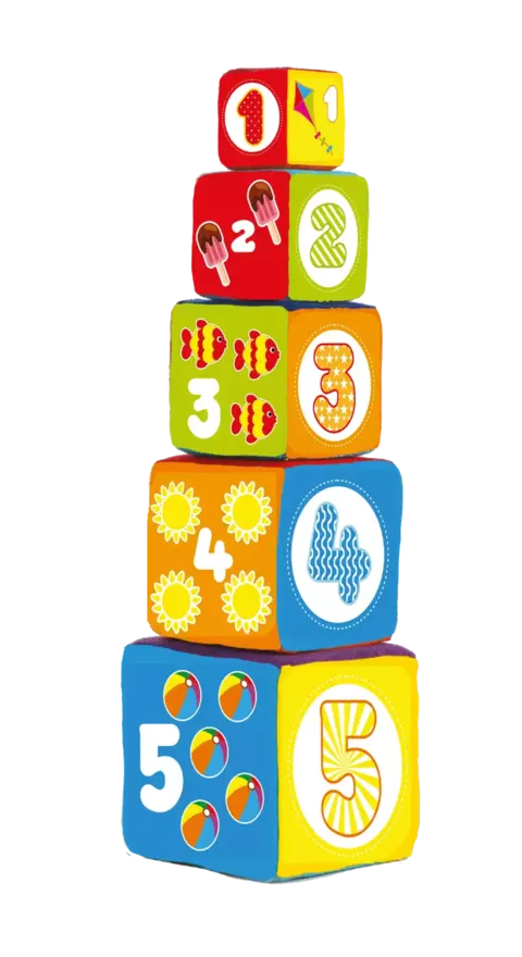 Cubos apilables de tela Números