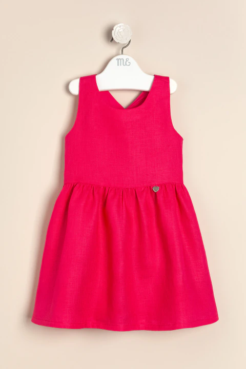 Vestido de lino con espalda cruzada Vivaci Articulo: 47067816