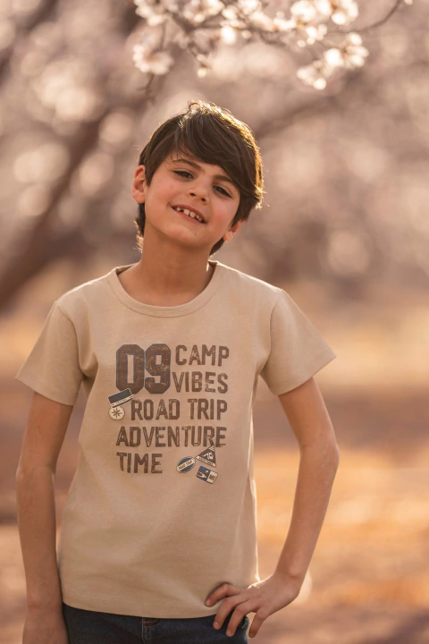 Remera de algodón estampada Adventure Articulo: 45148605E - buy online